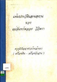 แฟ้มประวัติและผลงานของ แม่จันทร์พลอย วิจิตรา ครูภูมิปัญญาชาวบ้านล้านนา (เครื่องเขิน - เครื่องจักสาน)