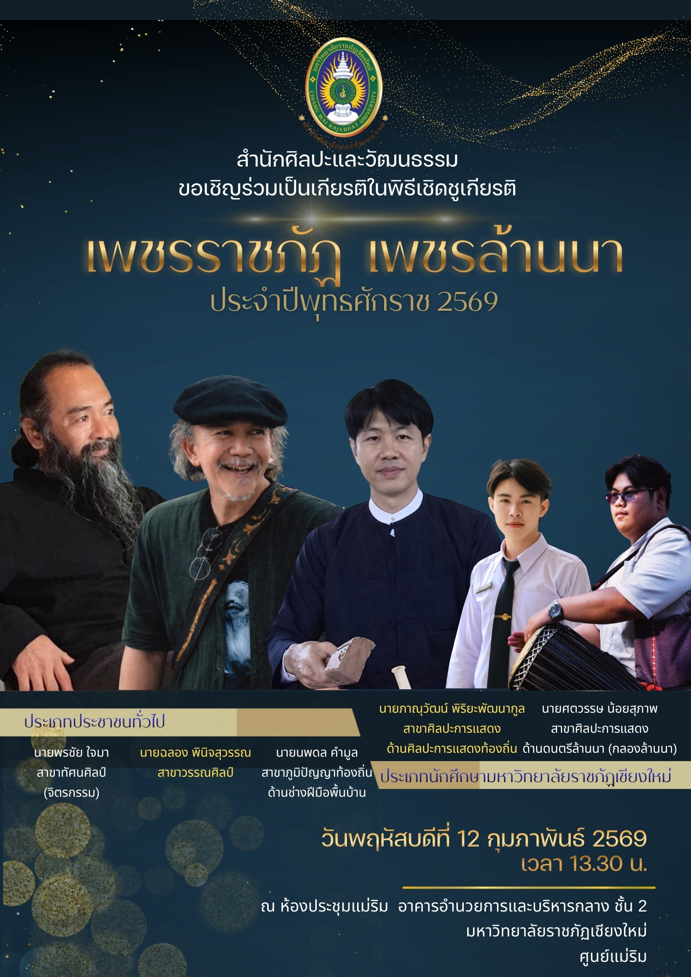 ภาพประกอบ: พิธีเชิดชูเกียรติเพชรราชภัฏ-เพชรล้านนา พุทธศักราช 2568